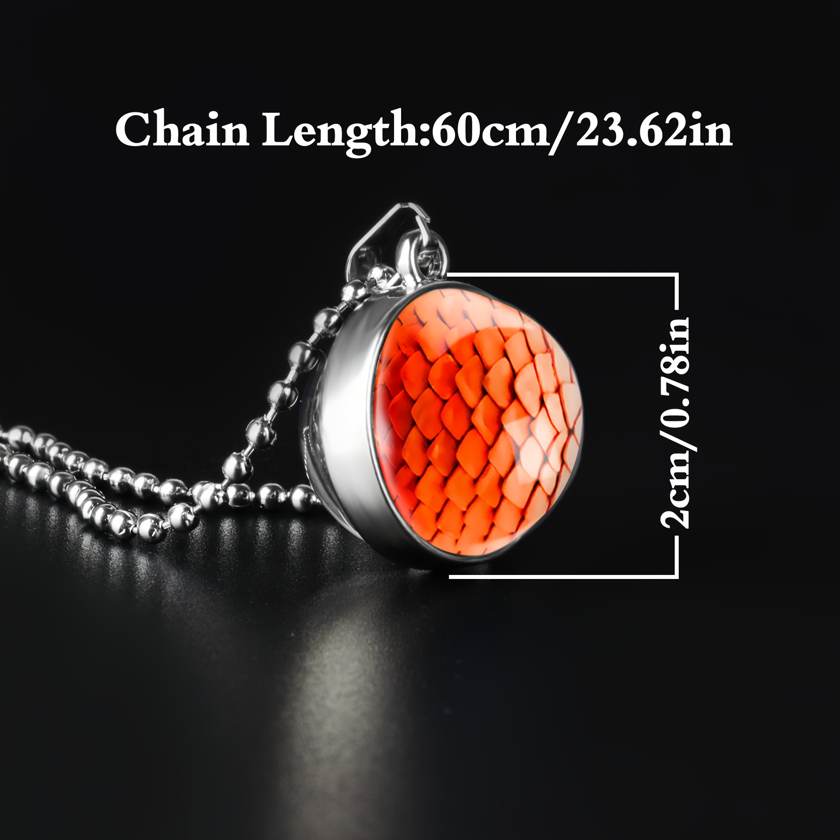 Double-Sided Spherical Pendant Necklace for Men and Women